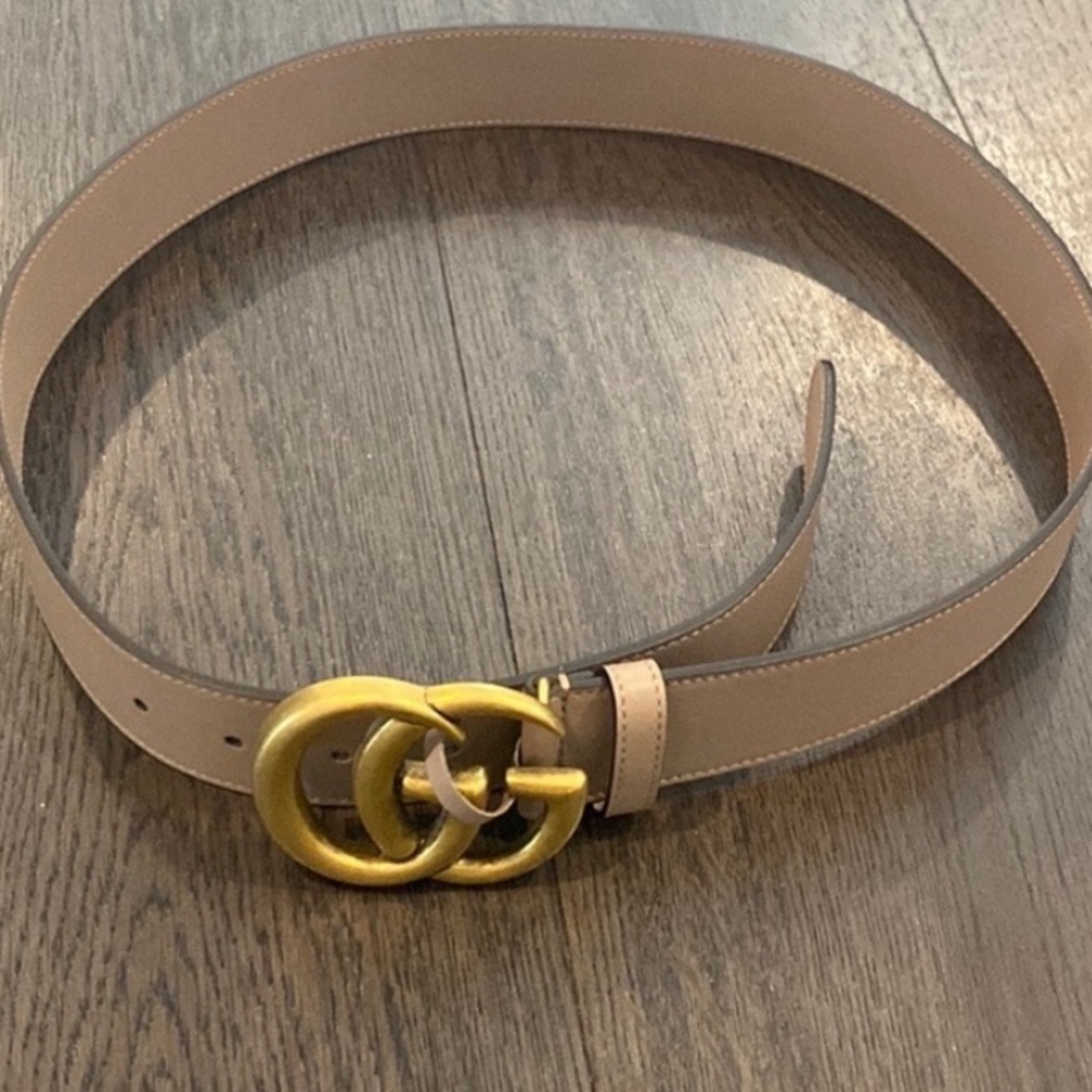 Gucci Beige GG Logo Belt - Picture 5 of 5